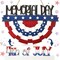 4th of July Decorations Patriotic Door Sign Wooden Memorial Day Wreath Red White Blue American Flag Door Hanger Independence Day Decor for Front Porch Wall Home Outdoor